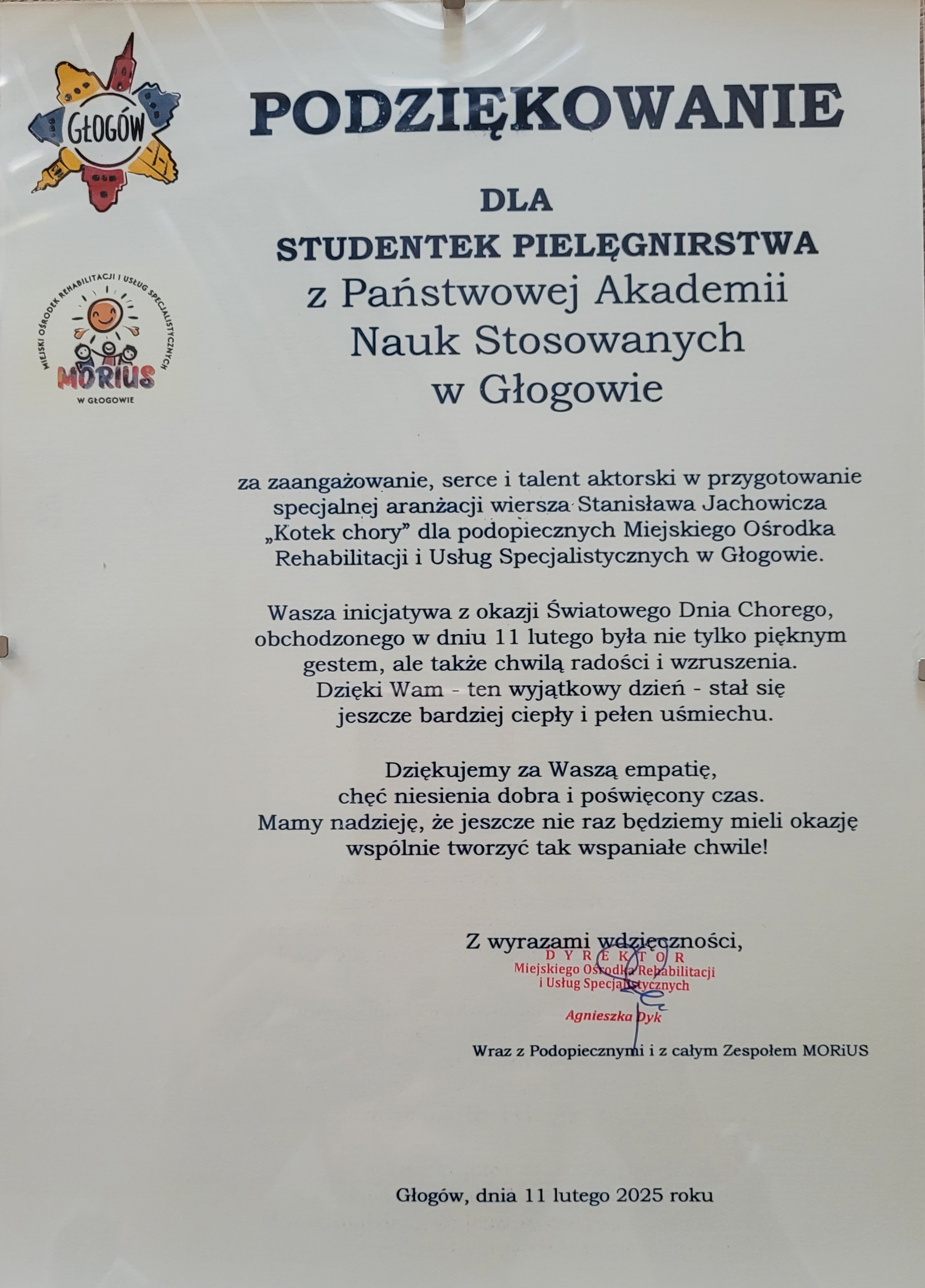 Studentki pielęgniarstwa PANS w Głogowie z wizytą w MORiUS w Głogowie — zdjęcie 1 z 6